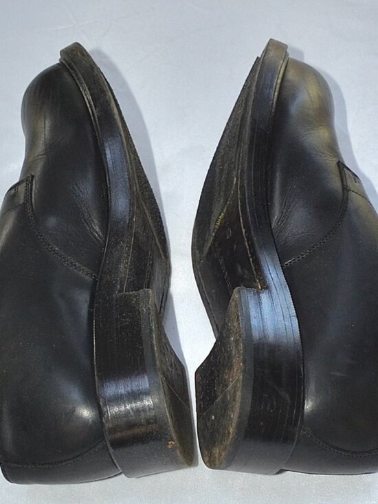 Alexander McQueen Black Leather Derby Shoes EU 42 / US 9 Round Toe w Box